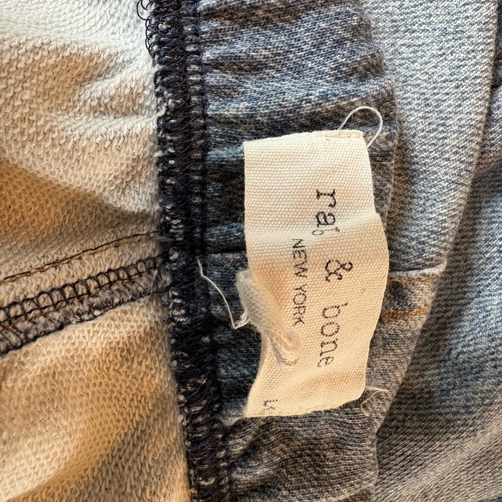 rag & bone Miramar Cotton Terry Sweatpant Jeans Large Lynn - Picture 9 of 11